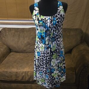 Glamour Floral and Animal Print Sleeveless Dress Size 8